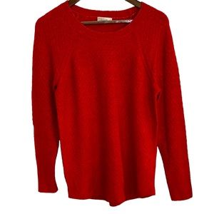 Loft outlet waffle knit, red pull over sweater Women’s medium